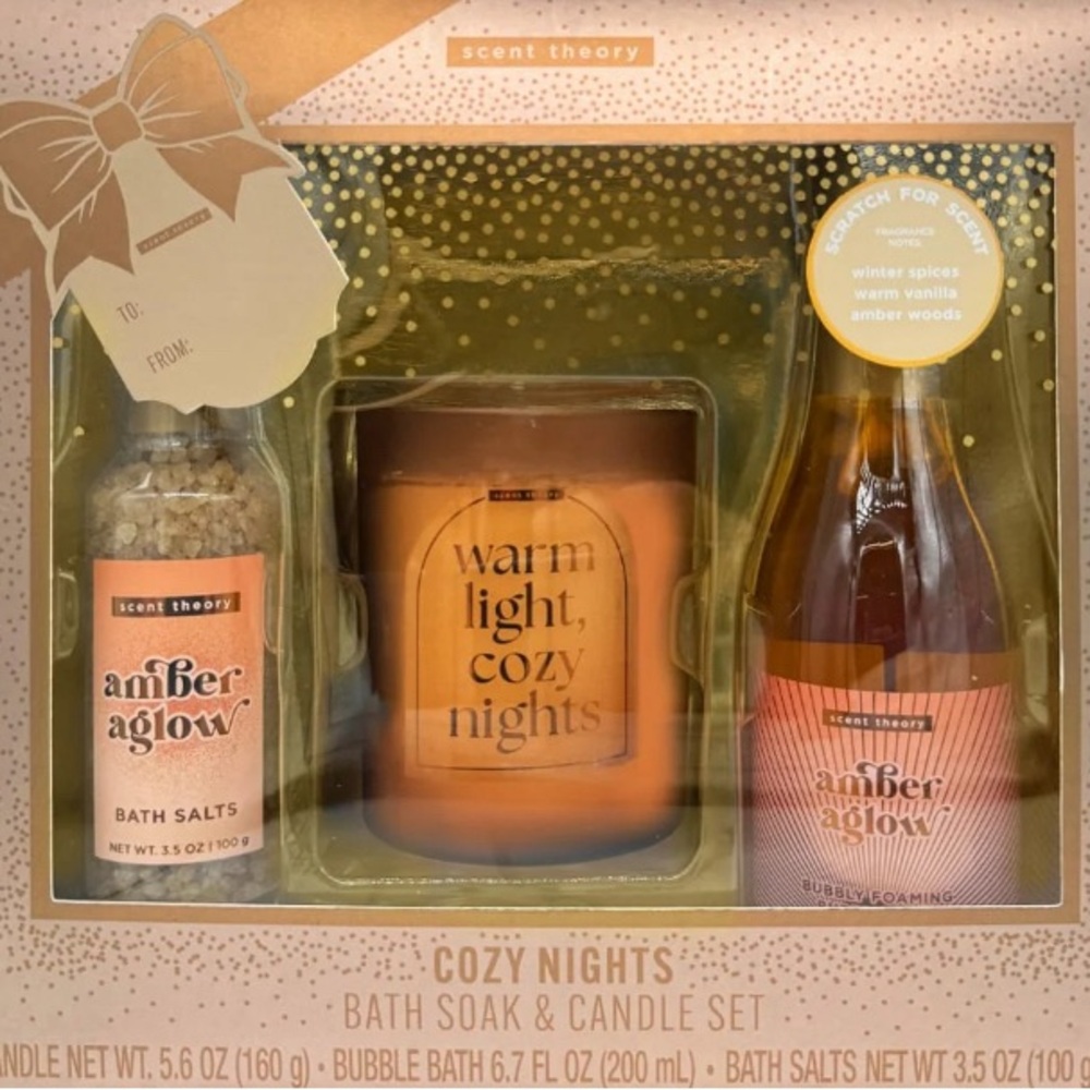 Cozy Nights Bath Soak & Candle Set